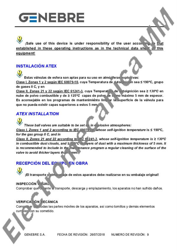 Válvula Esférica 2 Piezas Paso Total INOXIDABLE 4” – Genebre – Artículo 2528