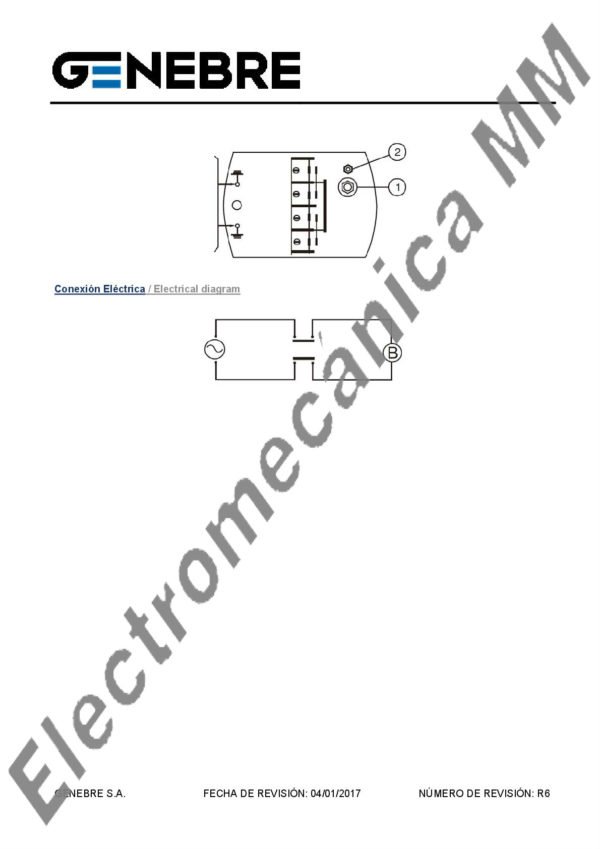 Presostato Para Agua – 4 Bar – 1/4” – Genebre – Articulo 3780