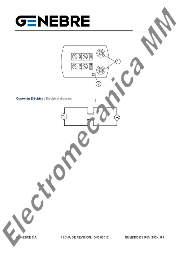 Presostato 4 Vía Para Aire – 1/4”NPT – Genebre – Articulo 3785