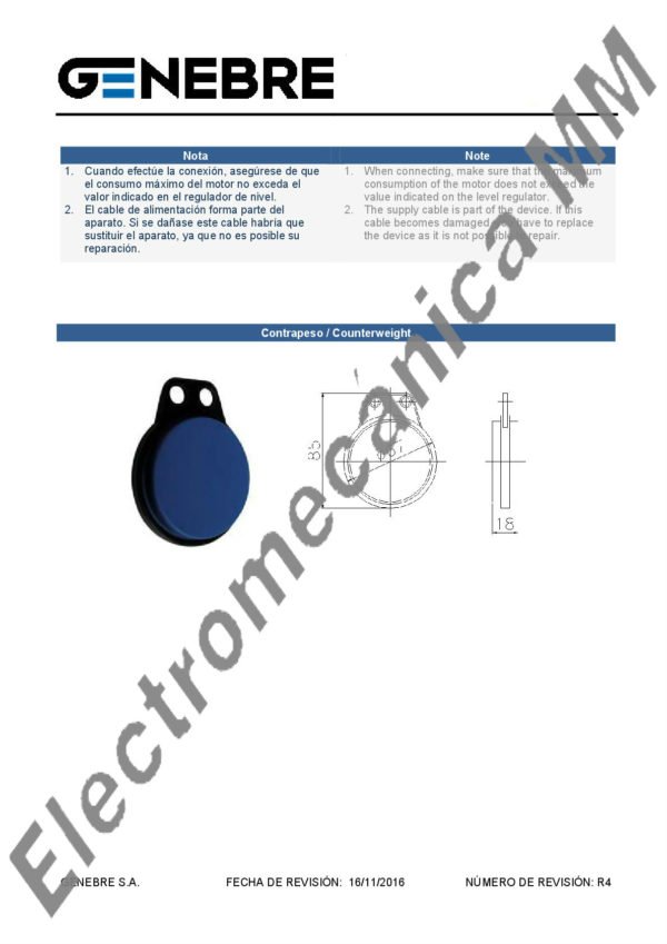 Interruptor De Nivel Vertical – Genebre – Articulo 3883
