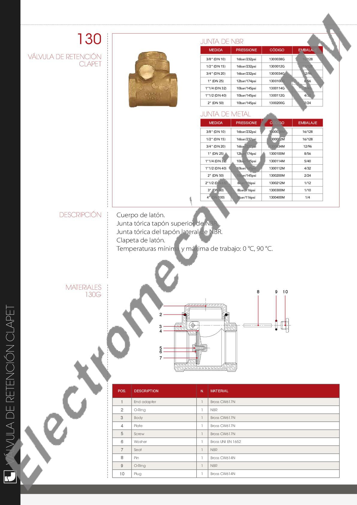 Válvula De Retención A Clapeta 1/2″ – Itap – Articulo 130