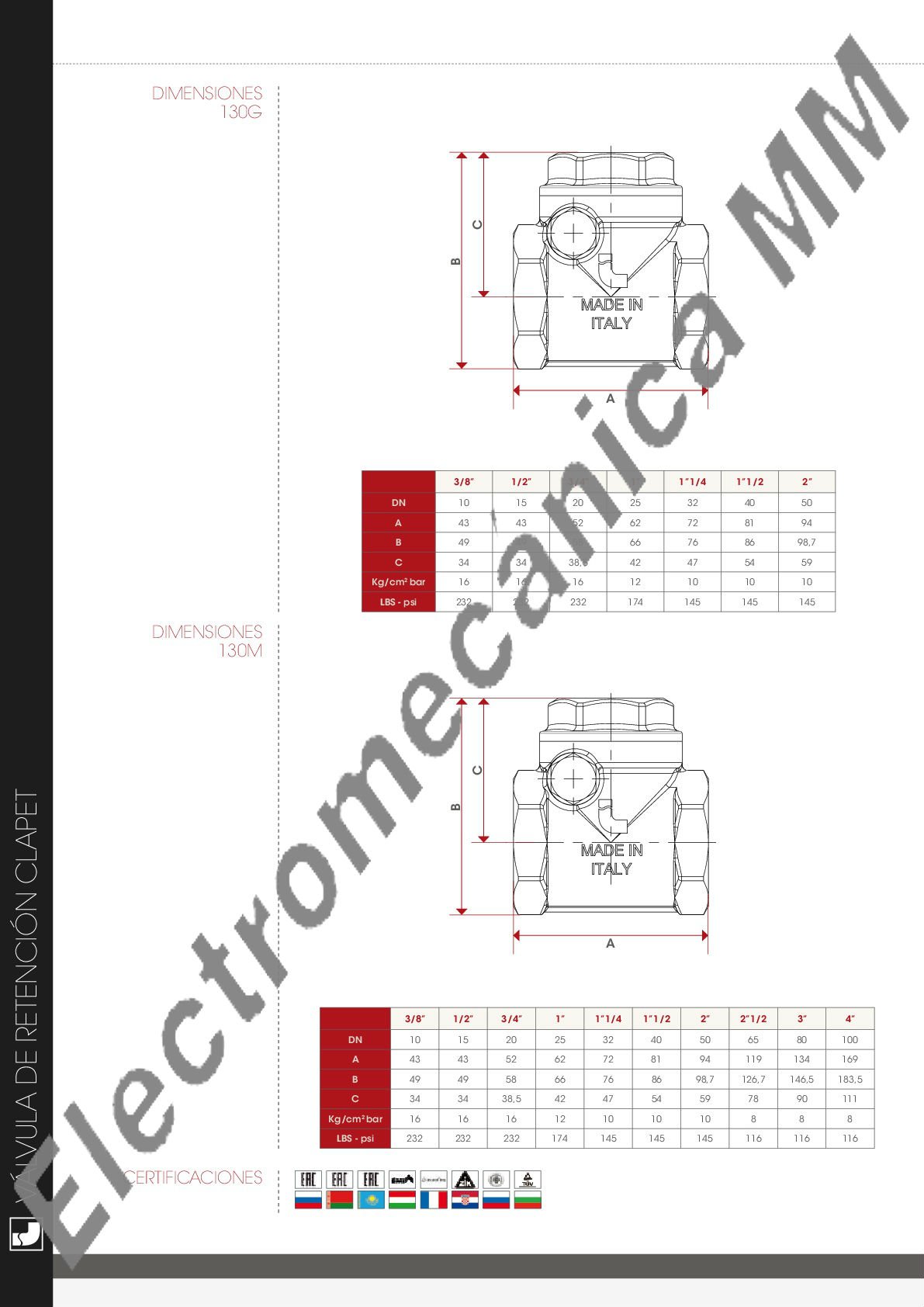 Válvula De Retención A Clapeta 1/2″ – Itap – Articulo 130