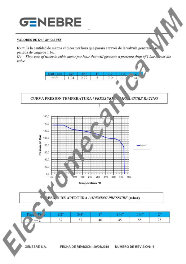 Válvula de Retención Clase 800 1” – Genebre – Artículo 2234N