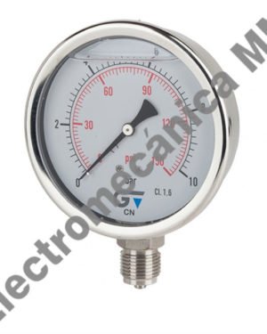 Manómetro Ø 100 Con Glicerina 0 – 10 Bar – INOXIDABLE – Genebre – Artículo 3824