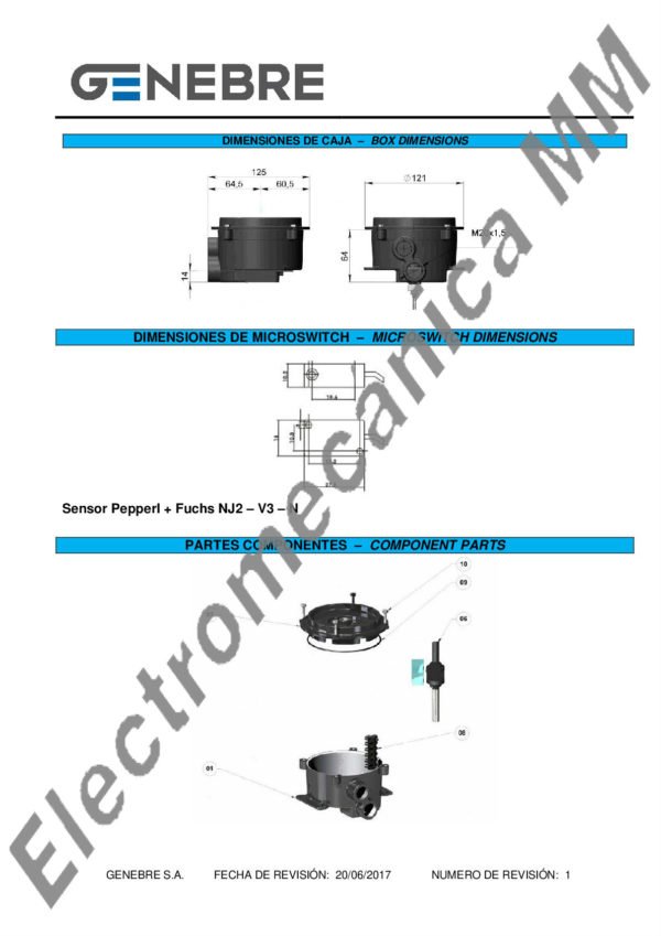 Limit Switch Inductivo NJ2-V3-N – Genebre – Artículo 5988 02