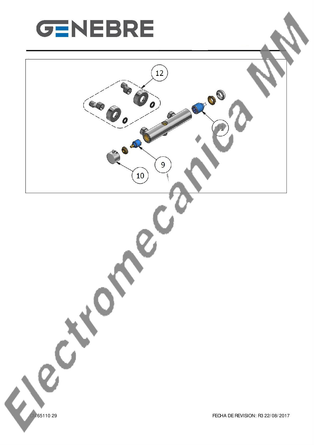Columna Monocomando Extensible Con KIT – Genebre – Artículo CM65110 29