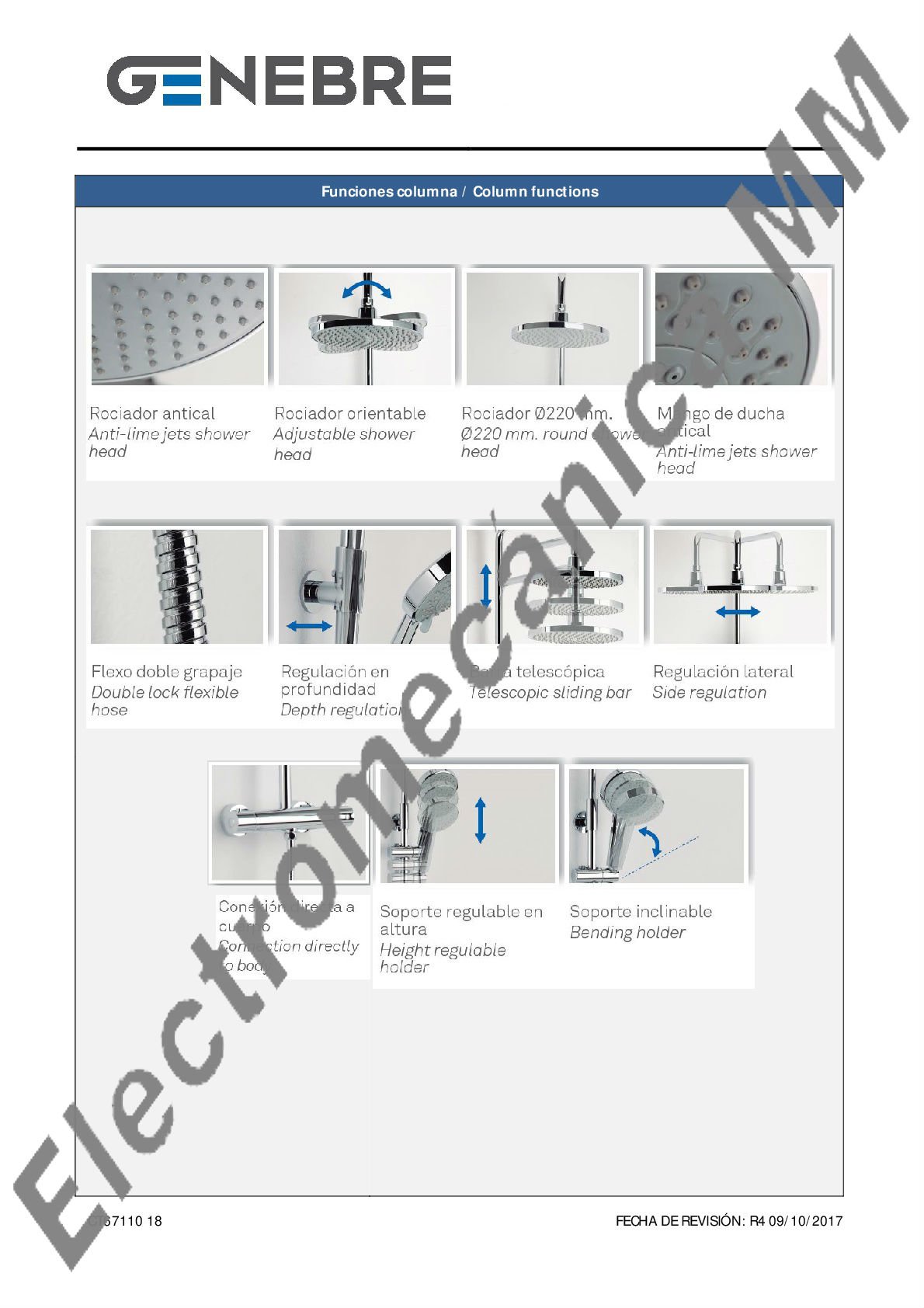 Columna Termostatica Extensible Con Kit – Genebre – Artículo CT67110 18