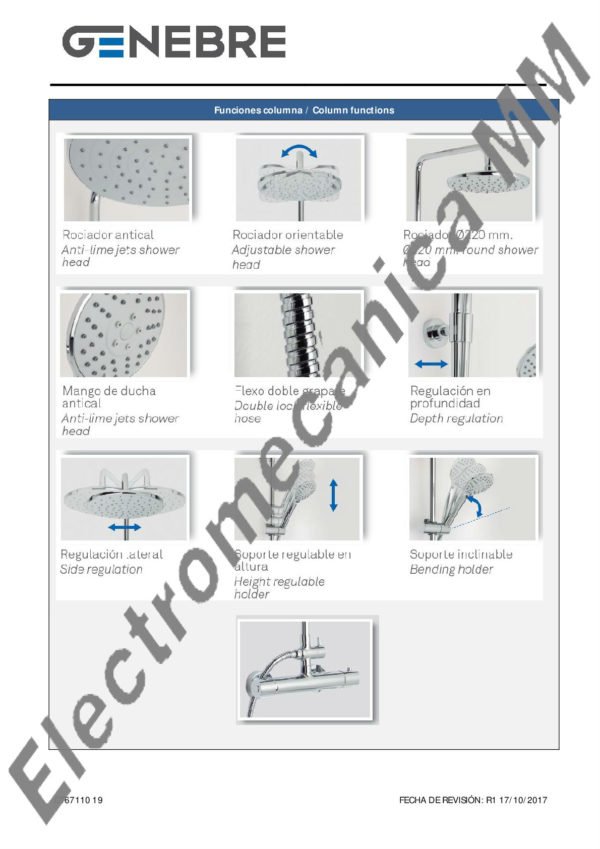 Columna Termostatica Fija – Genebre – Artículo CT67110 19