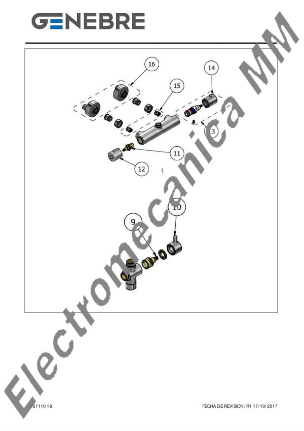 Columna Termostatica Fija – Genebre – Artículo CT67110 19