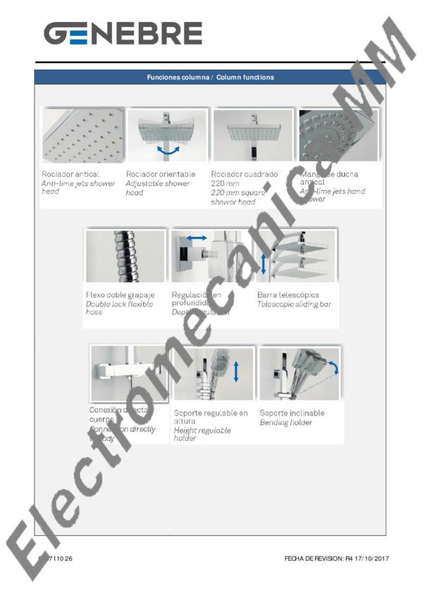 Columna Termostática Extensible Con Kit – Genebre – Artículo CT67110 26