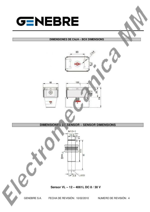 Limit Switch Inductivo – VLC – Genebre – Artículo 5961 04