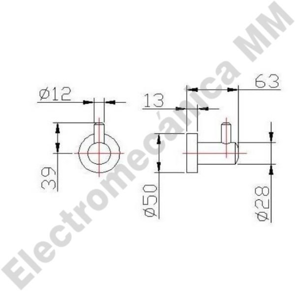 Percha Simple Zinc – Genwec – Articulo GW05 01 05 02