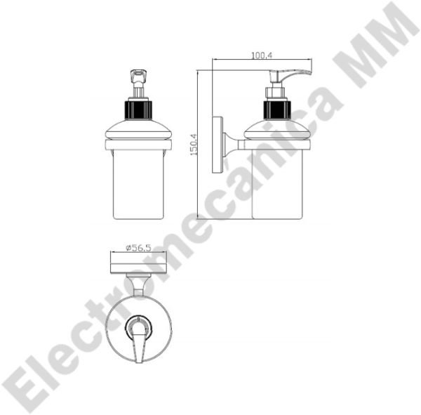 Dosificador de jabón Zinc – Genwec – Articulo GW05 05 05 02