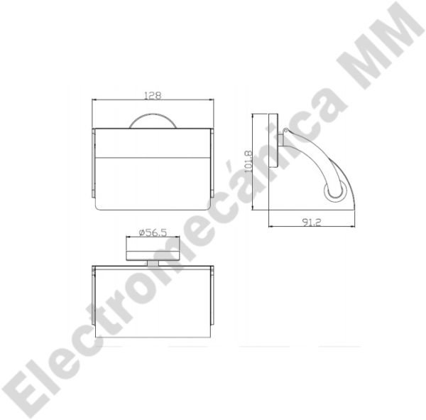 Porta rollos con tapa Zinc – Genwec – Articulo GW05 07 05 02